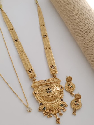 Bhagavati creation Brass Gold-plated Gold Jewellery Set(Pack of 2)