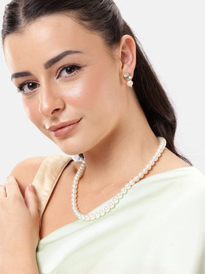 ANOUK Alloy Gold-plated White Jewellery Set(Pack of 1)