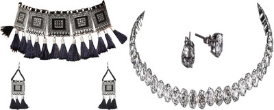 JMBW INTERNATIONAL Alloy White, Silver Jewellery Set(Pack of 2)