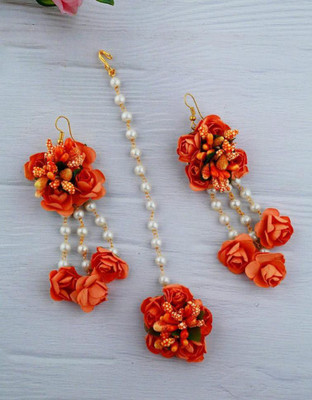 ringzinnie Paper Orange Jewellery Set(Pack of 1)