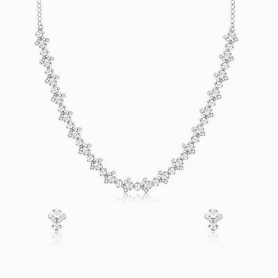 GIVA Sterling Silver White Jewellery Set(Pack of 1)