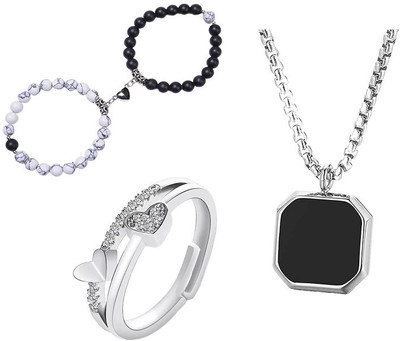 ruby collection Alloy Silver Silver Jewellery Set(Pack of 3)