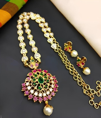 DIKSHA COLLECTION Alloy Gold-plated Gold Jewellery Set(Pack of 1)