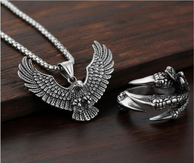 Rgulus Alloy Rhodium Silver Jewellery Set(Pack of 2)