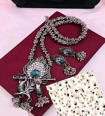 Zooni Collection Oxidised Silver 958 Silver Grey Jewellery Set(Pack of 1)