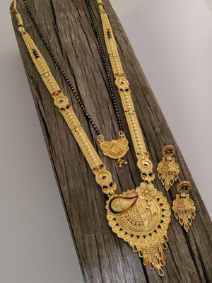 C&G Enterprise Brass Gold-plated Gold Jewellery Set(Pack of 1)