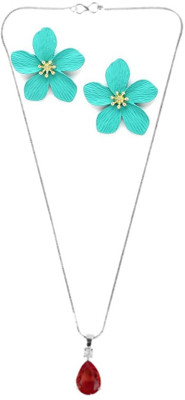 asthacollection Stone Red, Blue Jewellery Set(Pack of 1)