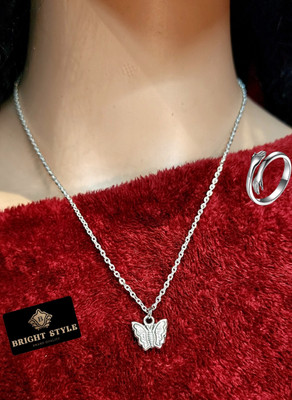 Bright STYLE Metal, Alloy Silver Silver Jewellery Set(Pack of 1)