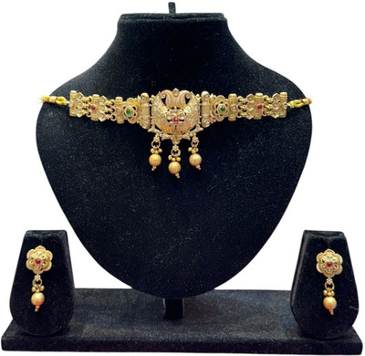 RNJewels Alloy Gold Jewellery Set(Pack of 1)