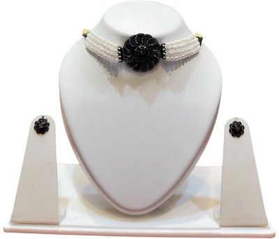 RNJewels Alloy Gold, White, Black Jewellery Set(Pack of 1)