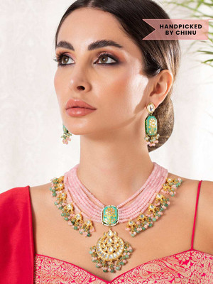 RUBANS Copper Multicolor Jewellery Set(Pack of 2)