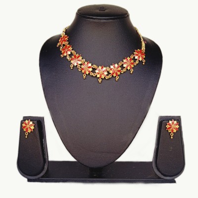 Sky Fashion Copper Gold-plated Multicolor Jewellery Set(Pack of 1)