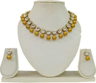 JN Handicraft Brass Copper Gold, White Jewellery Set(Pack of 1)