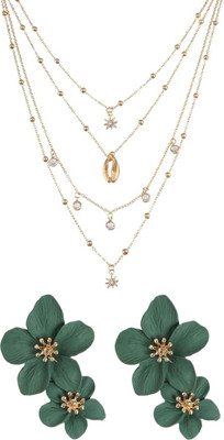 Gauri Fashions Stone Gold, Green Jewellery Set(Pack of 1)