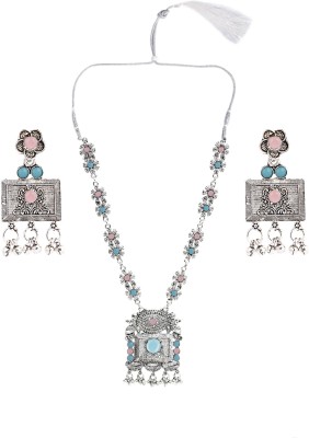 sunhari jewels Alloy Pink, Blue Jewellery Set(Pack of 1)