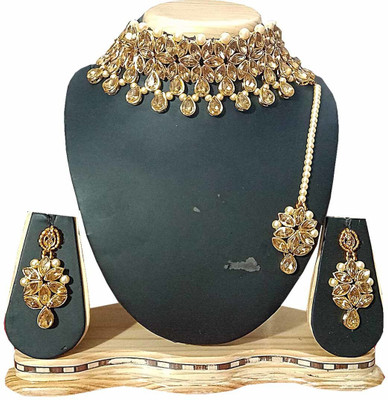 STYLISH DUDE Mother of Pearl, Alloy Gold-plated Gold, Gold, Gold Jewellery Set(Pack of 1)