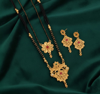 Rasadiya Brass Gold-plated Gold Jewellery Set(Pack of 1)