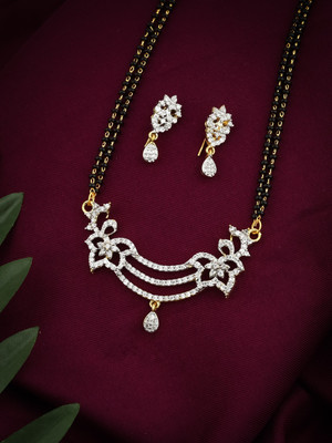 CLONEO Alloy Gold-plated White Jewellery Set(Pack of 3)