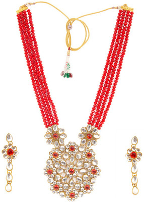 CATALYST Alloy Gold-plated Red Jewellery Set(Pack of 1)