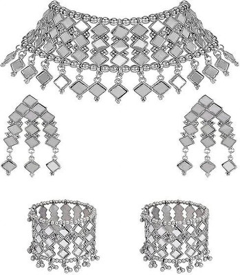 MAYRA TRADING Alloy Sterling Silver Silver Jewellery Set(Pack of 1)