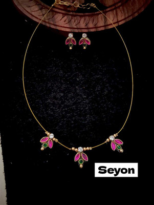 Seyon enterprises Alloy Gold-plated Multicolor Jewellery Set(Pack of 1)