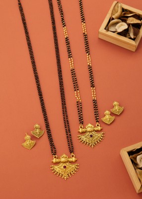 MALAY Alloy Gold-plated Gold Jewellery Set(Pack of 4)