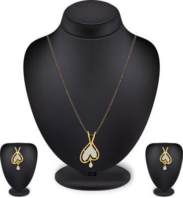 LUXOR Alloy Gold-plated Black, Gold Jewellery Set(Pack of 1)