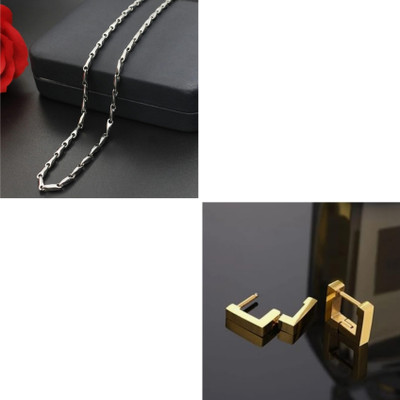 MAATRCHAAYA Stainless Steel Gold-plated, Sterling Silver Gold, Silver Jewellery Set(Pack of 2)