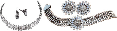 JMBW INTERNATIONAL Alloy Silver, Silver Jewellery Set(Pack of 2)