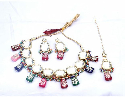 Shaili Craft Alloy Gold-plated Multicolor Jewellery Set(Pack of 1)