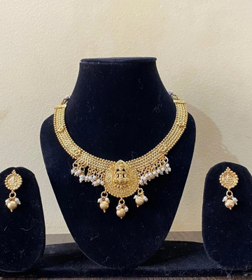 Eventdreamvenue Collections Brass, Metal, Mother of Pearl, Alloy Gold-plated, Brass Gold, White Jewellery Set(Pack of 1)