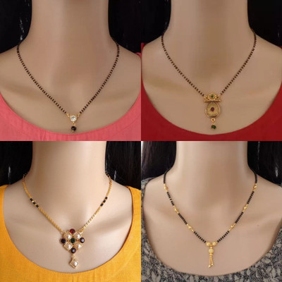 Dency Designer Alloy Mangalsutra Tanmaniya For Women and Girls Alloy Mangalsutra