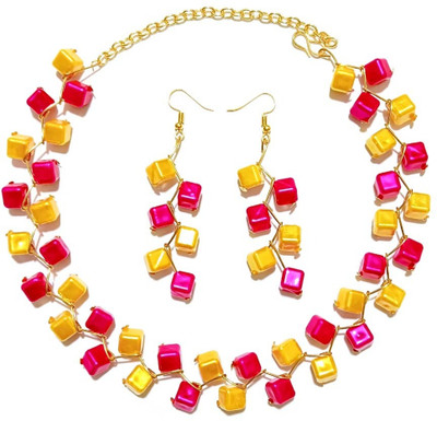 UTTARAI Alloy Gold-plated Multicolor Jewellery Set(Pack of 1)