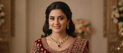 ICG Alloy Platinum Ruby Red Jewellery Set(Pack of 1)