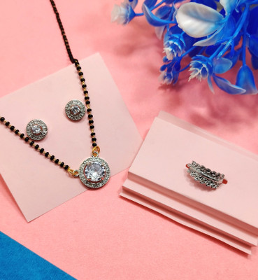Divyanshi Collection Brass Silver Silver Jewellery Set(Pack of 2)