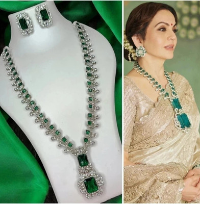 MFW Alloy Green Jewellery Set(Pack of 1)