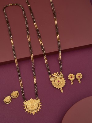 Seora Alloy Gold-plated Gold Jewellery Set(Pack of 6)