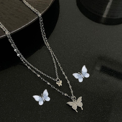 CARIA JEWELLERY COLLECTION Crystal, Stainless Steel Silver, White Jewellery Set(Pack of 1)