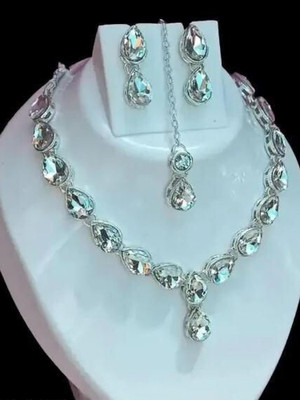 Ruhi Alloy Silver Jewellery Set(Pack of 1)