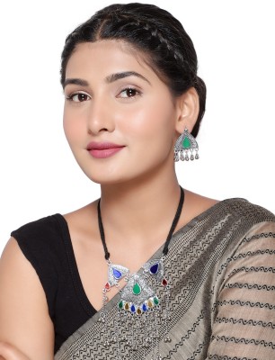 Anju Arya Alloy Silver Jewellery Set(Pack of 1)