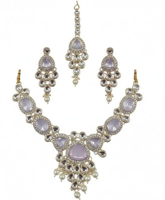 VENTERPRISES Alloy Purple Jewellery Set(Pack of 3)