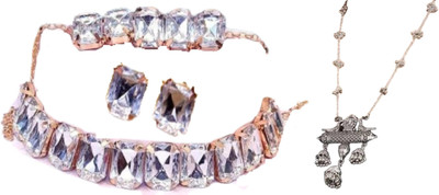 JMBW INTERNATIONAL Alloy White, Silver Jewellery Set(Pack of 2)