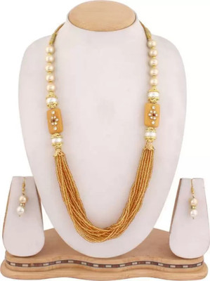 Weldecor Mother of Pearl Gold Jewellery Set(Pack of 1)