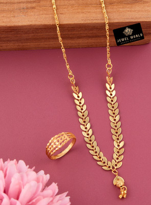 Jewel WORLD Alloy Gold-plated Gold Jewellery Set(Pack of 1)