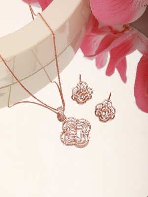 SARAF RS JEWELLERY Brass Rhodium White Jewellery Set(Pack of 1)