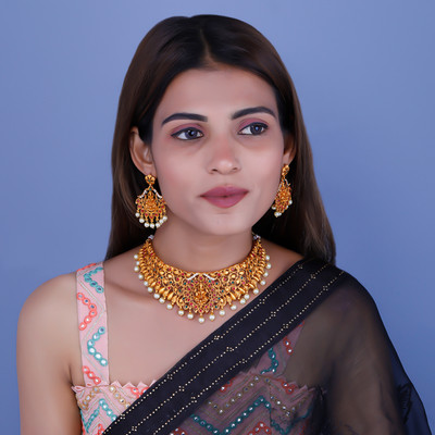 NM CREATION Alloy Gold Jewellery Set(Pack of 1)