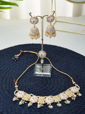 Atibelle Brass Gold-plated White, Yellow Jewellery Set(Pack of 1)