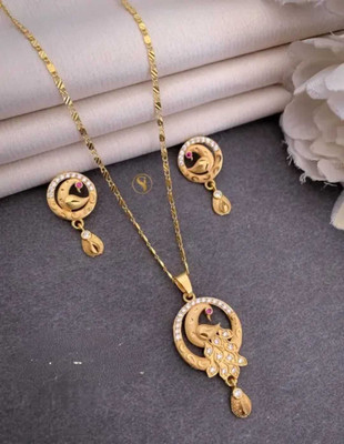 MAYA IMPEX Alloy Gold-plated Gold Jewellery Set(Pack of 3)