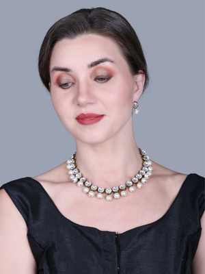 JN Handicraft Brass White Jewellery Set(Pack of 1)