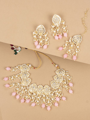 ANOUK Brass Gold-plated Pink, White, Gold Jewellery Set(Pack of 4)